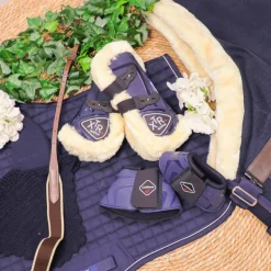 Norton - Guêtres cheval XTR à boutons mouton marine x2