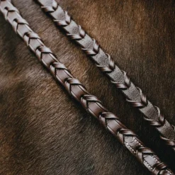 Norton - Rênes tressées 13 mm havane