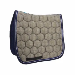 Oxxer - Tapis de dressage Prince de Galles - Gold Edition - marine