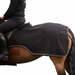 Paddock Sports - Couvre-reins polaire Diagonal noir