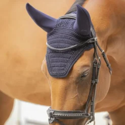 Pénélope - Bonnet pour chevaux anti-bruit Strass marine