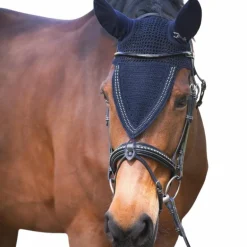 Pénélope - Bonnet pour chevaux long Strass marine