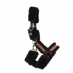 Pénélope - Licol mouton et cuir noir/ noir