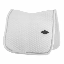 Pénélope - Tapis de dressage Calisson blanc/ blanc
