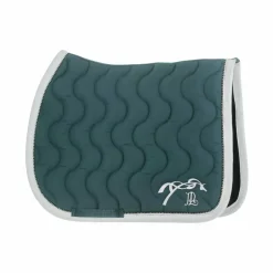 Pénélope - Tapis de selle Diamant bleu canard/ blanc