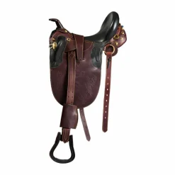 Randol's - Selle Stock club surpiquée à pommeau havane