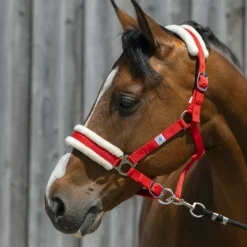 Riding World - Licol mouton synthétique rouge