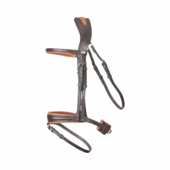 TdeT - Bridon et rênes têtière anatomique Matisse marron/tabac