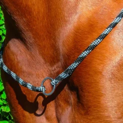 TdeT - Cordelette en corde avec anneau noir/gris