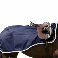 TdeT - Couvre-reins imperméable doublé poly-coton marine/ orange 0g