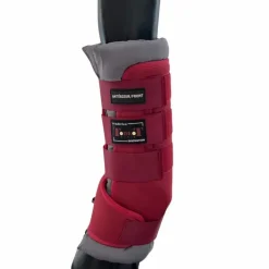 TdeT - Guêtres d'écuries bordeaux/ gris x4