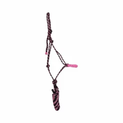 TdeT - Licol éthologique confort + longe noir/rose melange