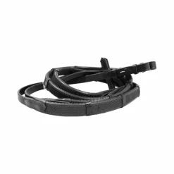 TdeT - Rênes caoutchouc arrétoirs petits picots noir