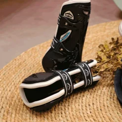 Veredus - Guêtres ouvertes Carbon Gel Vento Color Edition Noir/ Ivoire x2