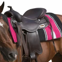 Westride - Tapis navajo coton/ acrylique rose/ noir